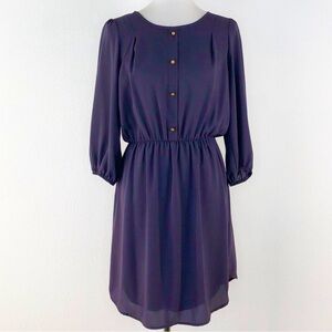 Everly‎ Purple Dress Smocked Waist Size Small